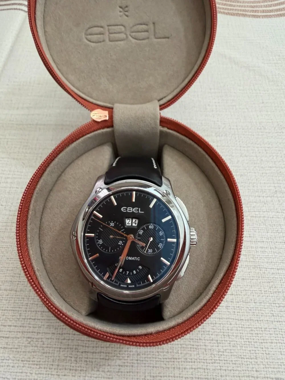 EBEL Classic Hexagon Automatic Men's Watch Black Swiss Made - Picture 3 of 7